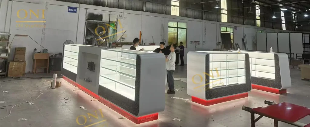 quality inspection of mobile phone store fixture