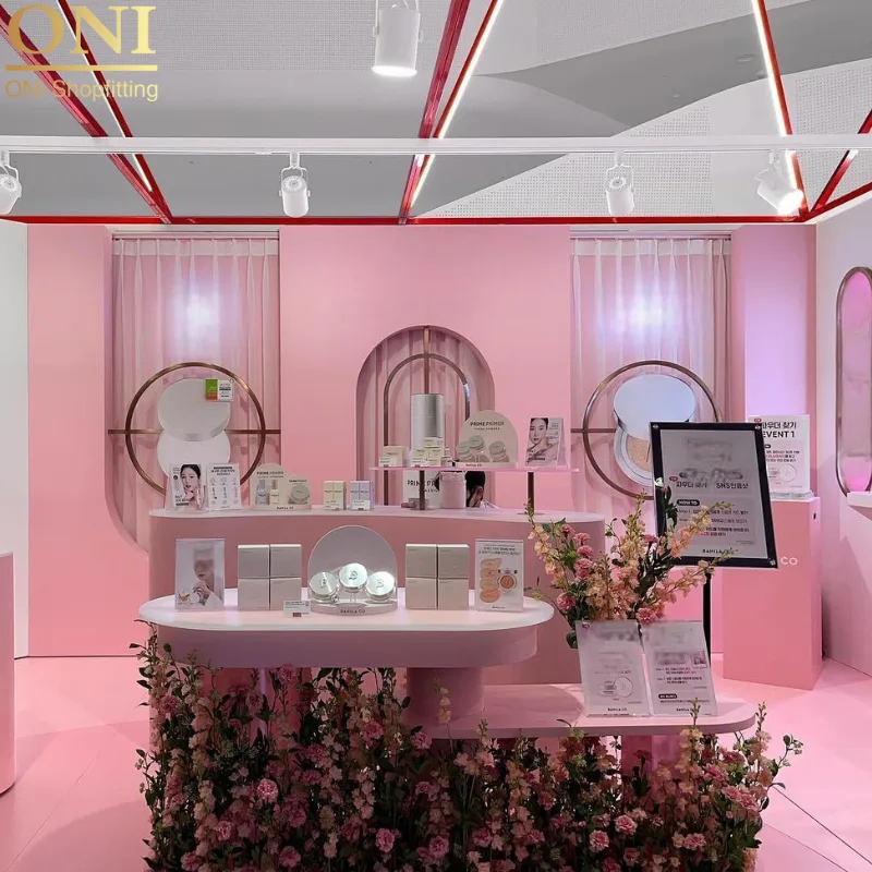 counter design for cosmetic shop