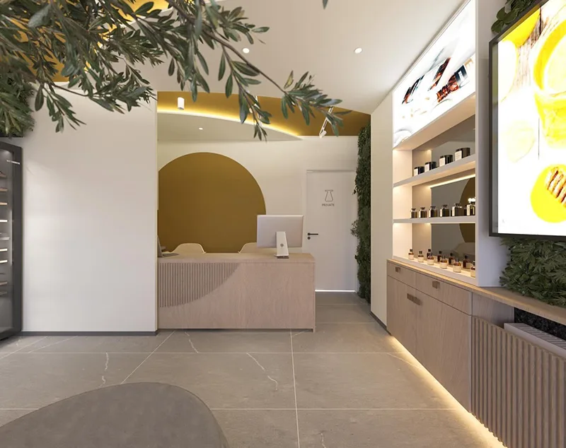 ONI-Shopfitting Modern Medical Store: Tailored Medical Store Shop Design & Retail Fixtures