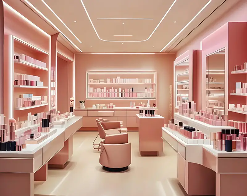 ONI Display Pastel Fragrance Sanctum: Bespoke Lacquer Display System