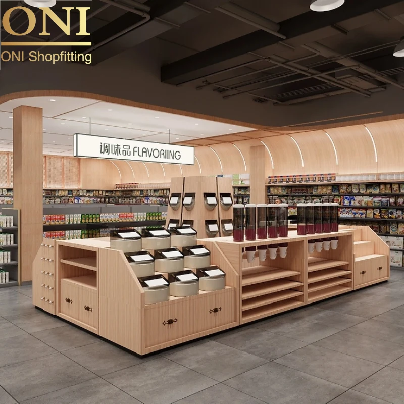 retail store shelves and displays