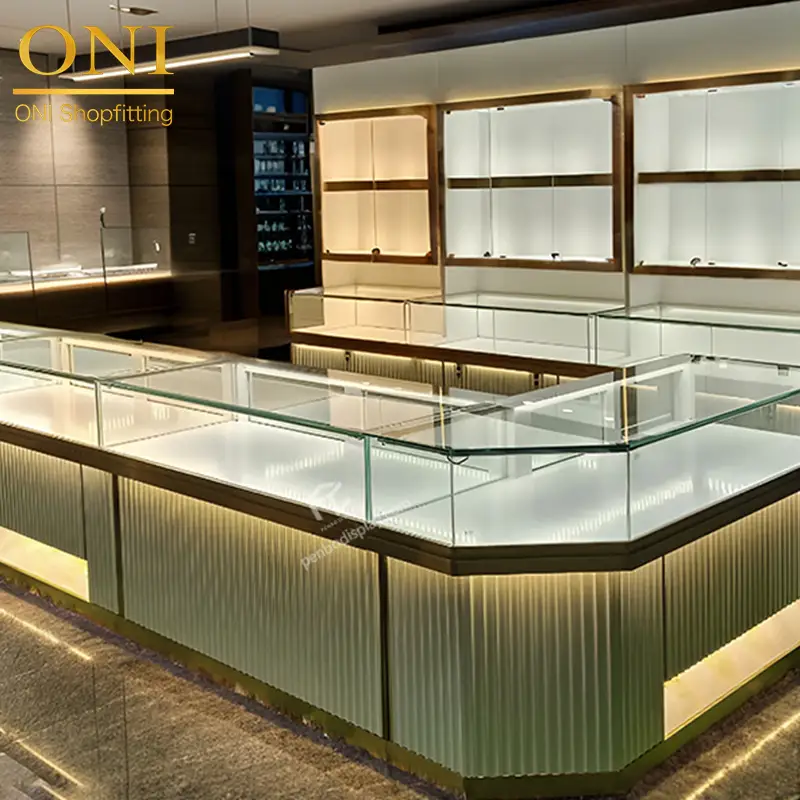 jewelry display cases for retail stores