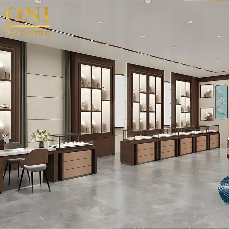 glass jewelry display case