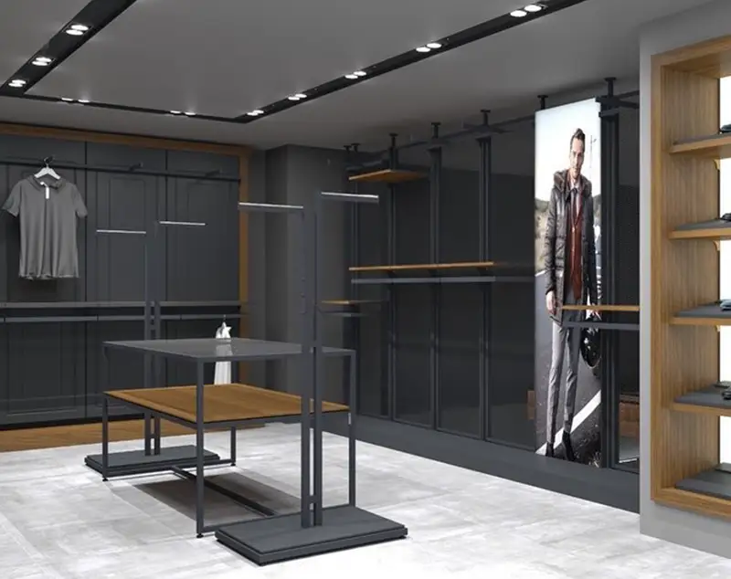 ONI Display Wood-Metal Neutral System: Small Men's Wear Display