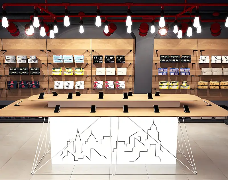 ONI Display Urban Line Mobile Repairing Counter with Wall Display Shelves