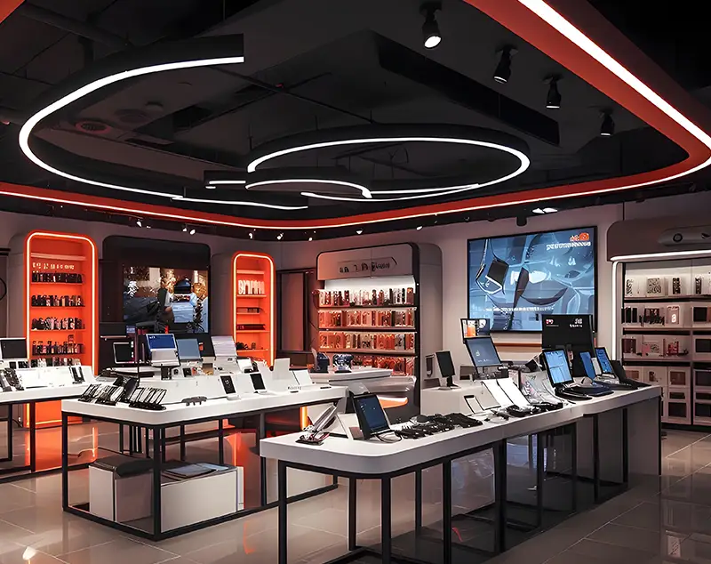 ONI Display | Light-Framed Mobile Shop Decoration with LED Retail Counters