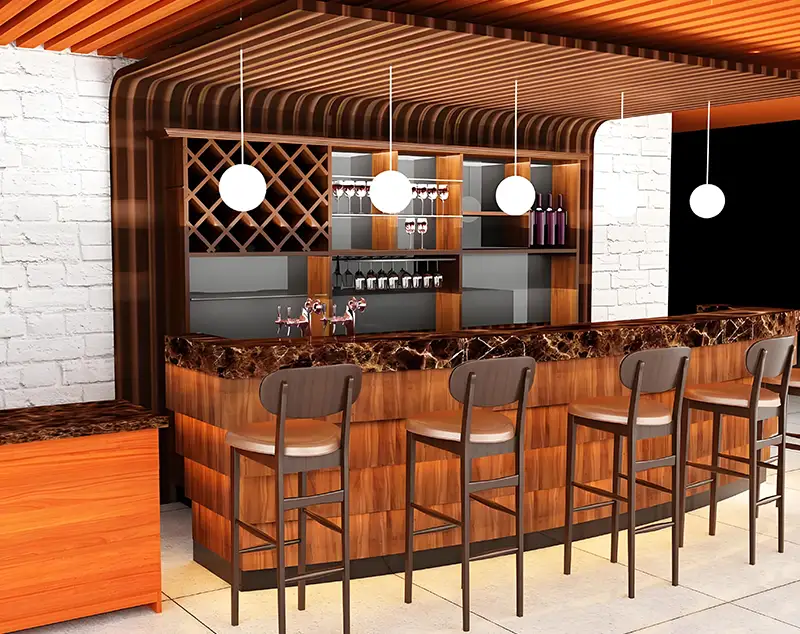 ONI Display Marble Bar Counter & Table Chair for Restaurant