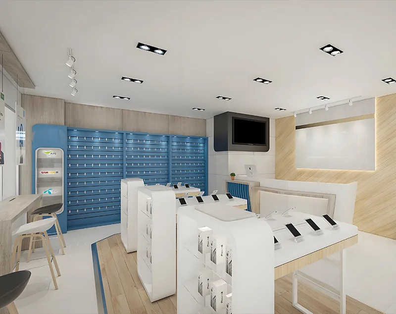 ONI Display Wood-Light Tech Hub: Modular Repair Counter × Glow Display System