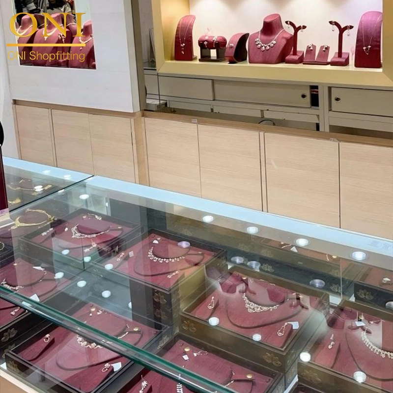 glass jewelry display case