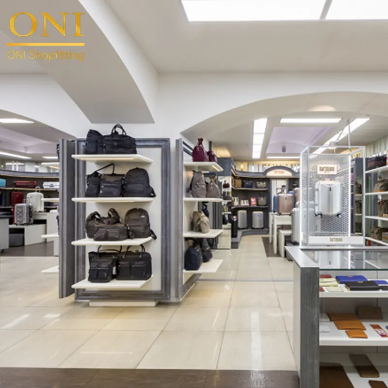 luggage with shelves