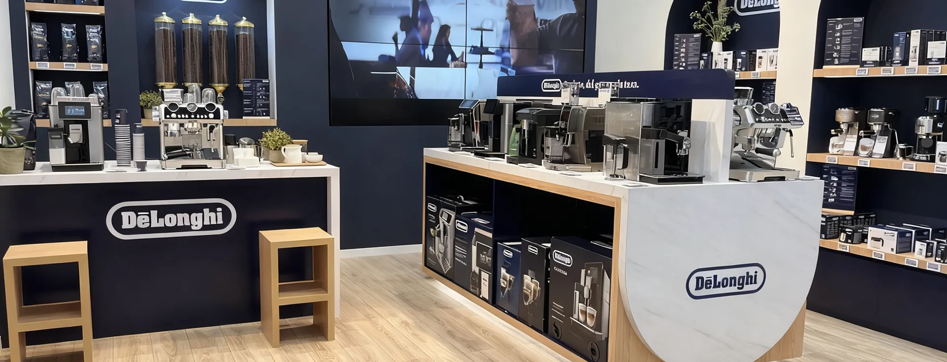 Coffee Shop Interior Display Design | Custom Coffee Showcase | ONldisplay