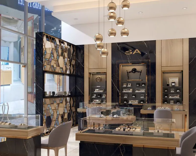 ONI Shopfitting Watch Display Case Wall | Luxury Watch Shop Display Design