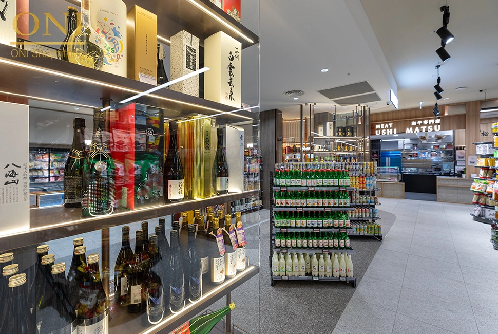 retail store shelves and displays