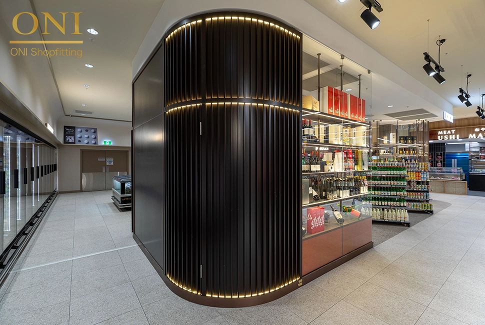 wooden display showcase