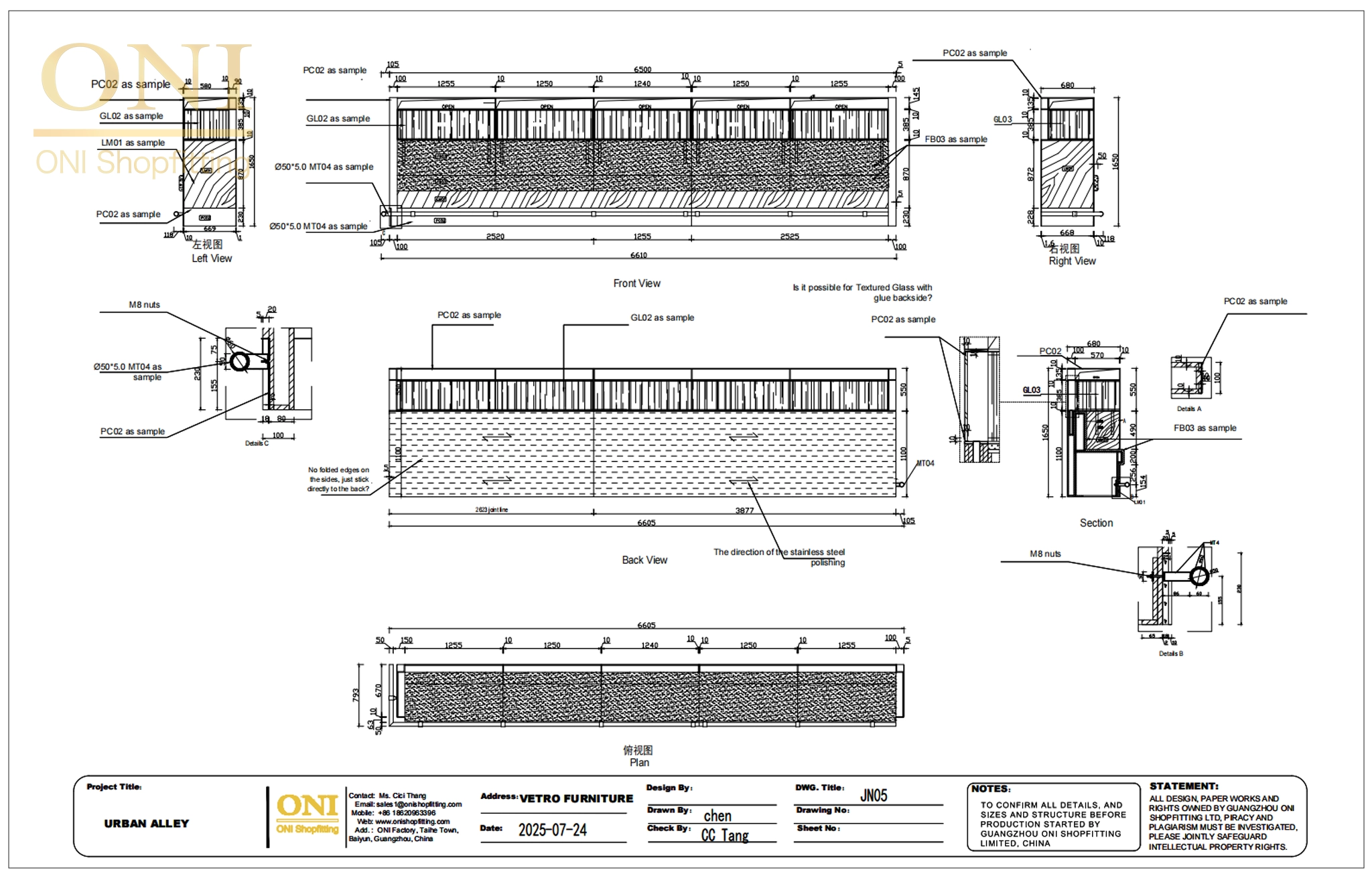 Display Case Blueprints