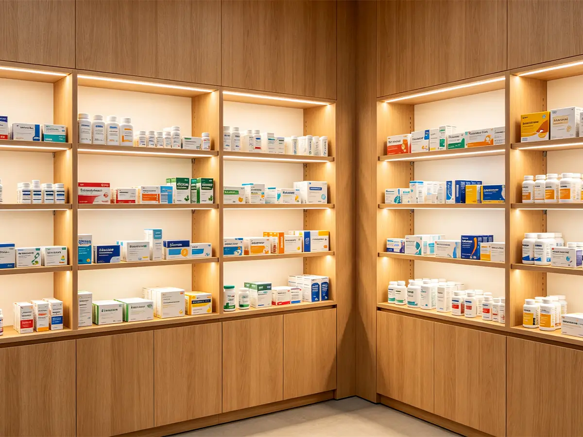 MDF for Pharmacy Display Fixtures