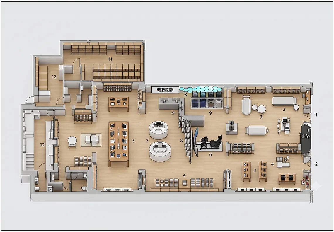 Electronics Store 3d layout