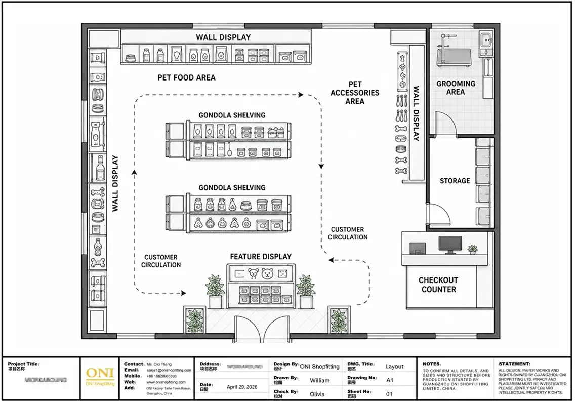 Pet Store layout