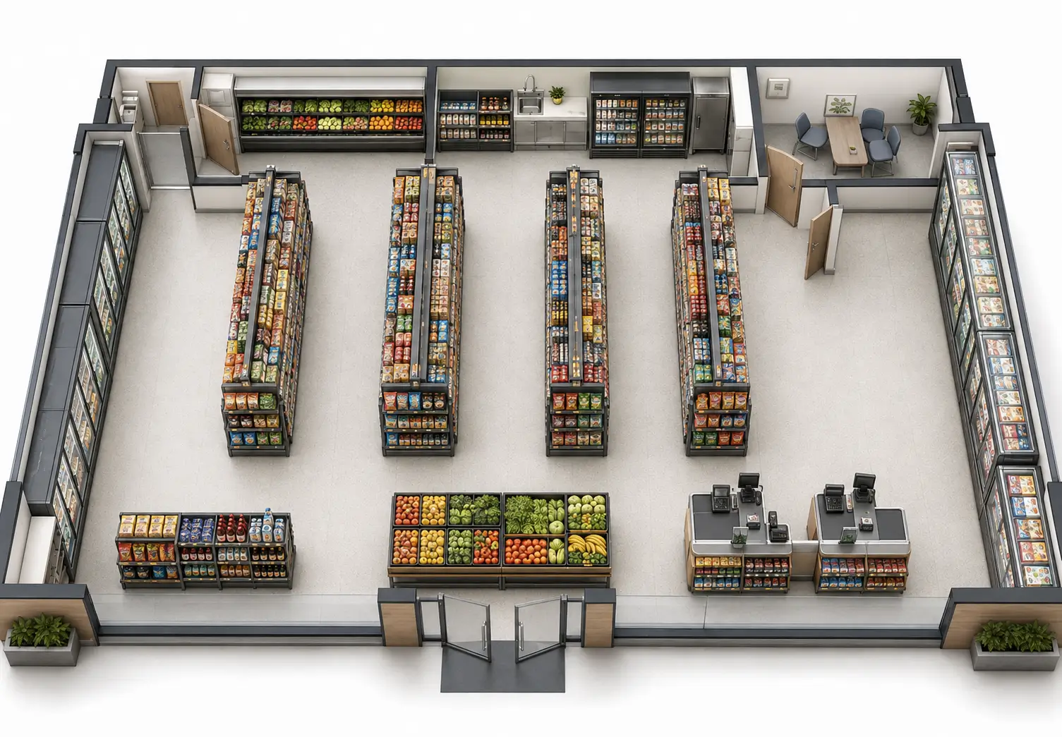 cutom supermarket display design