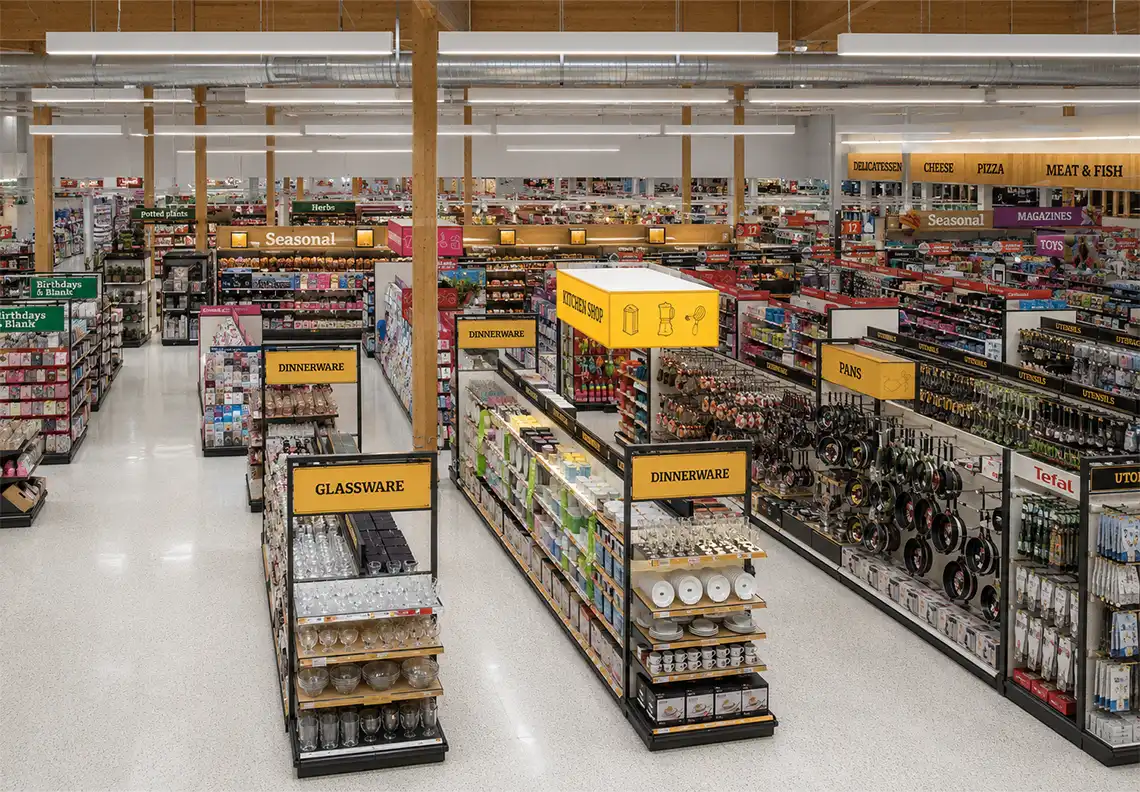 cutom supermarket display fixtures