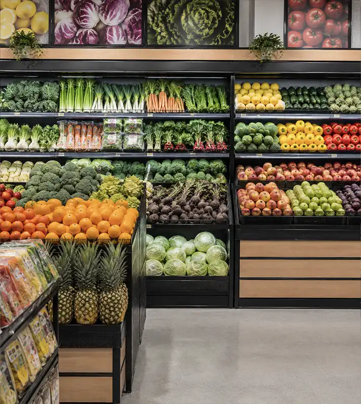 Supermarket Fresh Produce Display Fixtures