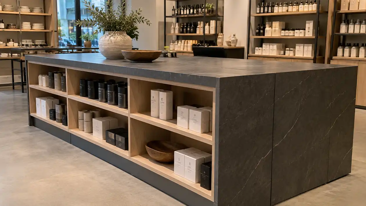 Custom HPL + Melamine Display Fixtures