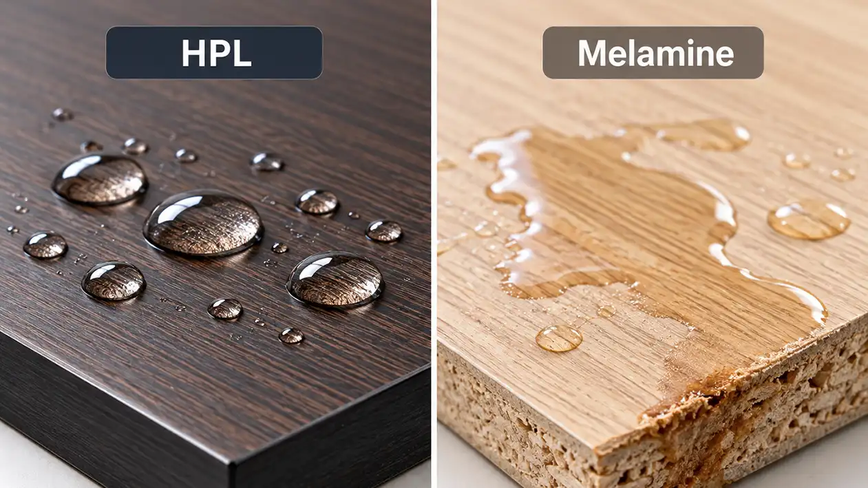 HPL VS Melamine: Moisture Resistance