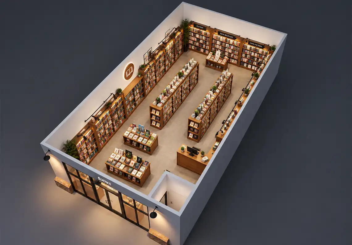 Custom Bookstore Fixture Design