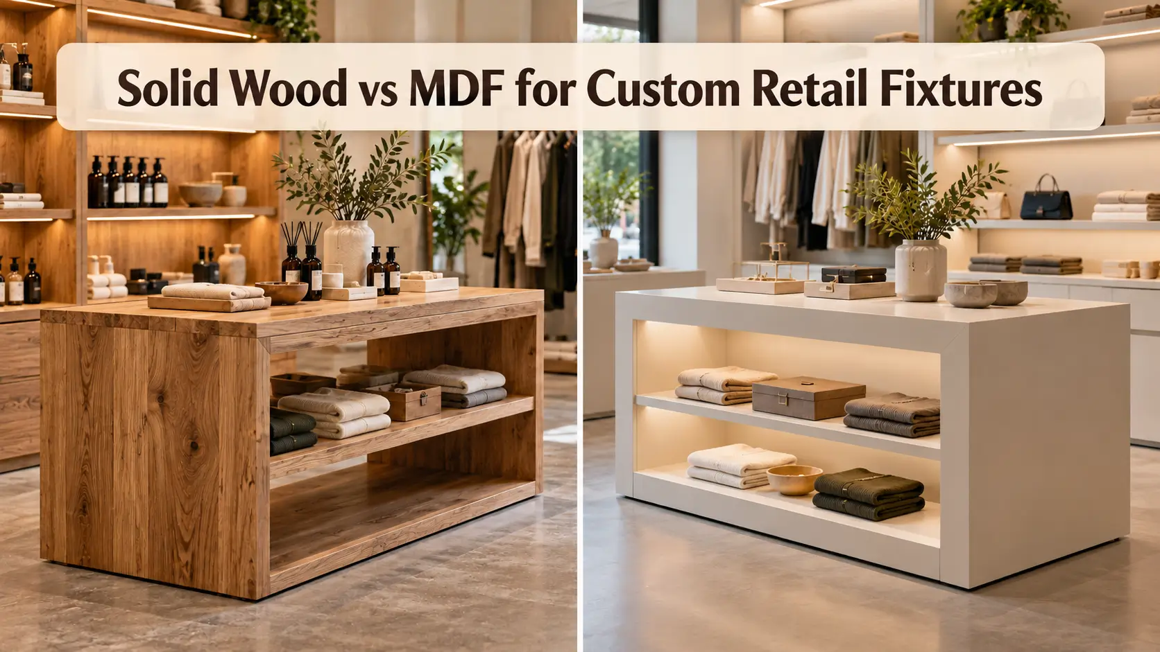 Solid Wood vs MDF for Custom Retail Fixtures
