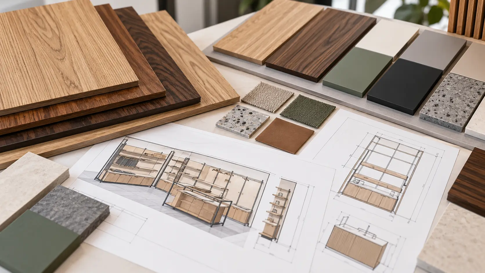 Wood Veneer and Laminate for Custom Retail Fixtures