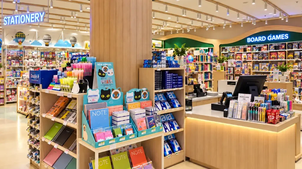 Fixture Devices Custom Bookstore Checkout Counter Manufacturer | ONI Display