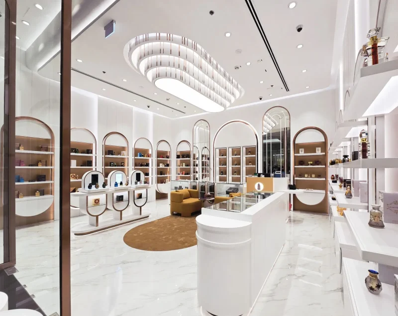 cosmetic display counter