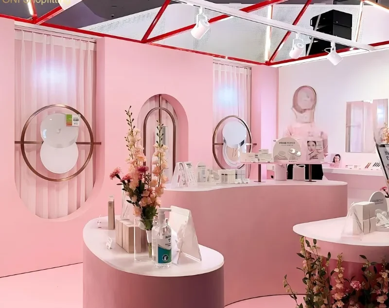 cosmetic shop counter design