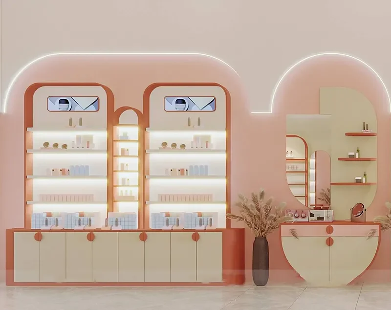 cosmetic shop counter design