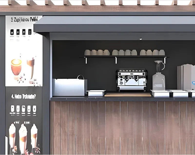 small coffee kiosk design