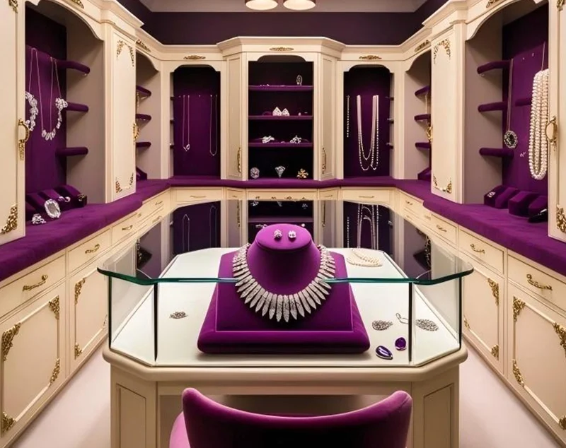 jewellery shop design 3d